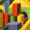Toy City, 2009, oil on paper, 100x70cm